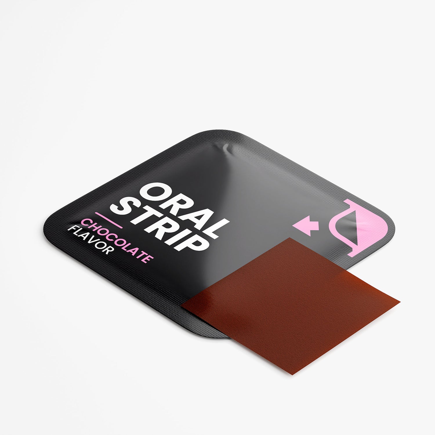 Brainstorm Nootropic Chocolate-flavored oral strip packaging on a white background